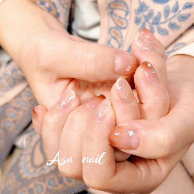 ✨グラデーション✖️マグネット／ラメ✨ 持ち込みデザイン（小さいパーツ付け放題）