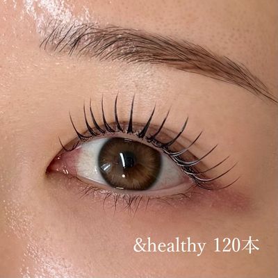 【&healthy(アンドヘルシー)】まつげパーマ×LEDエクステ 80本まで🌿