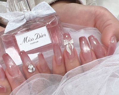 4月限定🎀オフなし長さだし10本+ちゅるんカラーネイル🫧