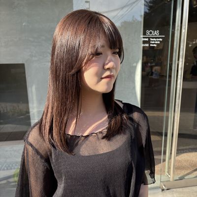 【アイロン不要のツヤ髪へ】酸性ストレート or 縮毛矯正 ＋カット