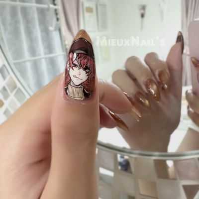 《手描きでお作りします🌷》痛ネイル1本 ￥4000