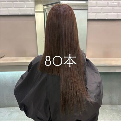 羽エクステ80本＋カラー＋なじませカット