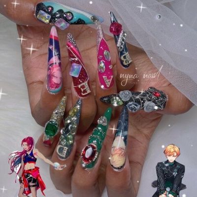 (hand)【Mチップ長さだし・イベント】推しネイル¥12980〜