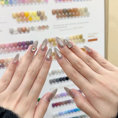 ラメ＆マグネット＆グラデーションネイル