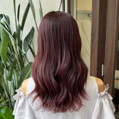 ✨お手軽メンテナンス✨🫐前髪カット+カラー+CMCトリートメント🫐