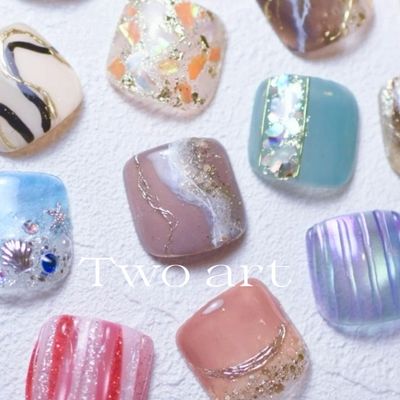 フット＊親指2本アート(オフ込み)￥8,500