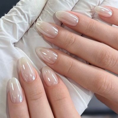 ミラーフレンチ／ガラスフレンチネイル💖💖