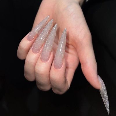 [10本チップ長さ出し]ワンカラー/ラメ