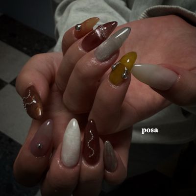 ハンド🫧長さだし10本+おまかせすこしアートコース