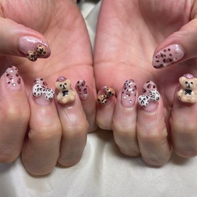 持ち込み画像ネイル！パーツ、ストーンつけ放題（3h以内）アート6本