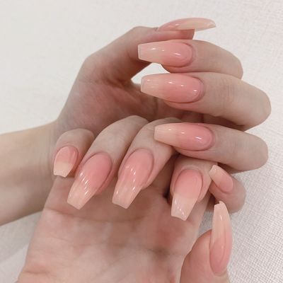 チップ長さ出しワンカラーorラメ