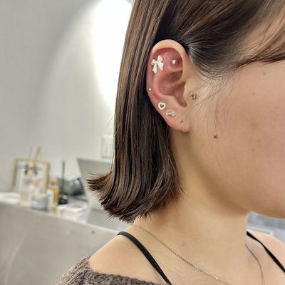 【💖ヘアと耳のメンテナンス💖】前髪カット＋耳ツボジュエリー14粒👂🏻💎