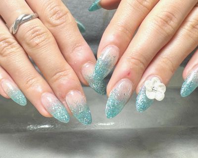 【チップ長さ出し】ワンカラーorラメグラ(2色)