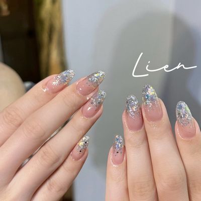 🍒ラメグラデーションネイル｜パーツ2個プレゼント付き