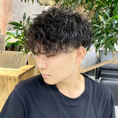 【メンズ限定】カット+ダメージレスケアパーマ+前処理トリートメント