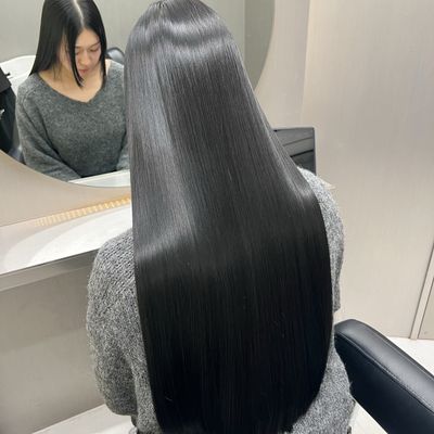艶ワンカラー＋髪質改善ケラチントリートメント ￥24200→