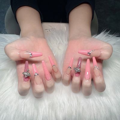 10本長さ出しロングネイル【150分】アートやり放題+パーツストーンつけ放題