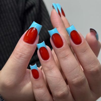 チップ長さだし10本＋フレンチネイル 
