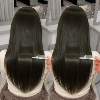 カラー+縮毛矯正🎀ロング料金なし