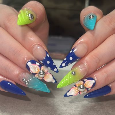 長さだし【スカルプ】アートお任せデザイン