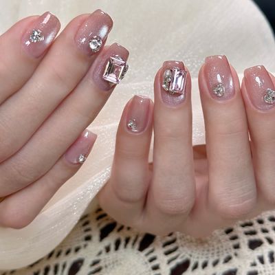 マグネット/フラッシュネイル+人気パーツ2個orストーン放題10個まて¥7800