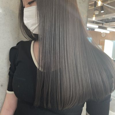 【人気No.3】カット+カラー+Aujua4stepトリートメント¥15400