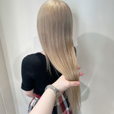トリプルカラー🩷🩵🩷ブリーチ2回カラー1回