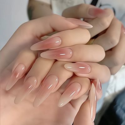 10本チップ長さだし★チークネイル