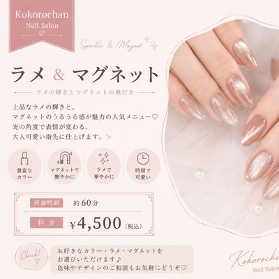 ✨ラメ＆マグネットネイル✨6000=>4500