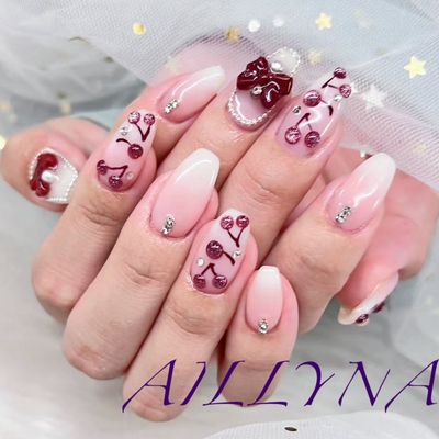 ジェルオフ無料💝チップ長さだしゴージャス持ち込みデザイン