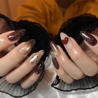 💚パーツ10個以下持ち込みデザイン 爪に優しい【フィルイン】 ✨