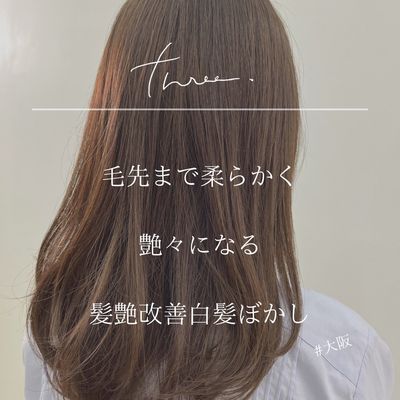 【大人女性必見#白髪ぼかし】髪艶改善白髪ぼかしリタッチ　指名料込み　90分