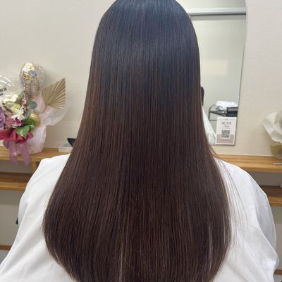 柔らかく仕上がる縮毛矯正
