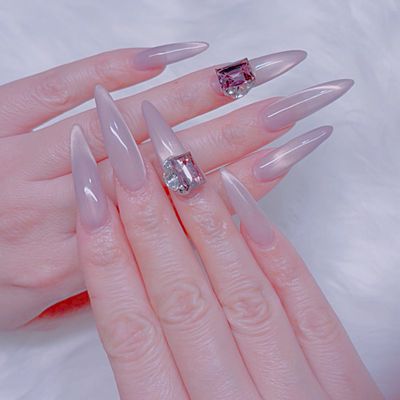 10本チップ長さだしマグネットフレンチ2本パーツ付き