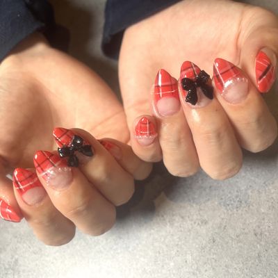 ツィードフレンチ💅おリボン🎀&パール🦪パーツ🤩