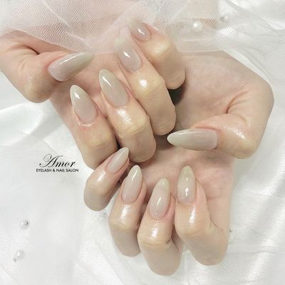 ワンカラー、ラメグラデーション