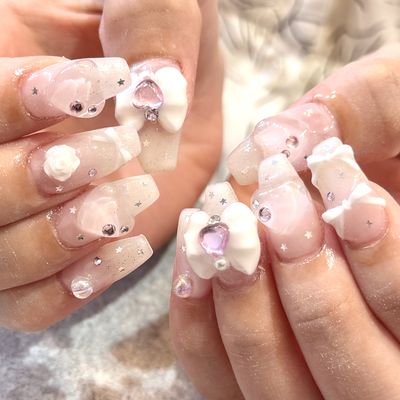 【無料パーツつけ放題】ハンド☆ワンカラー、ラメグラ