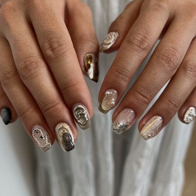 ニュアンス+パーツ+ストーンアート¥11275