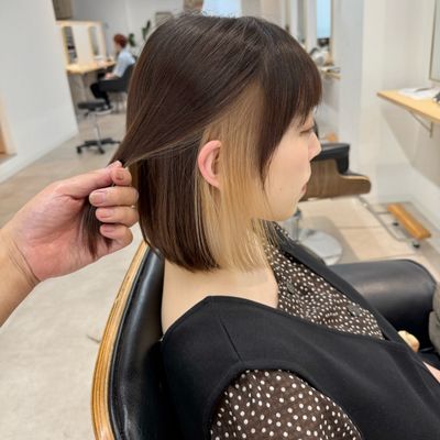 カット+インナーカラー+トリートメント（イヤリングカラー）
