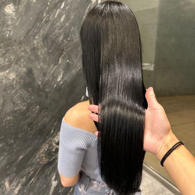 艶髪カット➕高補修ケアカラー➕高濃度活性ケラチントリートメント