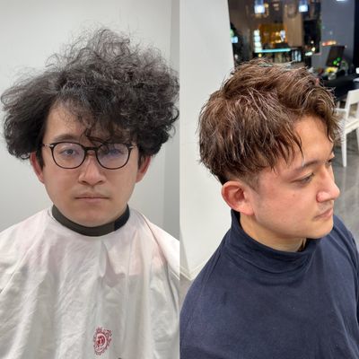 イベント前にヘアセットで大変身（眉カット、シャンプー込み）