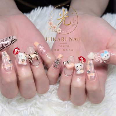 【ジェル 】自爪🌟10本アート．ストーン．パーツつけ放題🌟¥12,600

