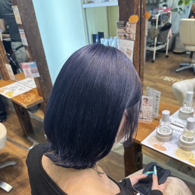 前髪カット＋ワンカラー＋高濃度トリートメント