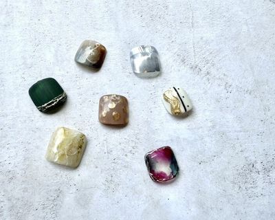 角質ケア付♪【フットネイル】親指のみアート＆足裏つるつるケア