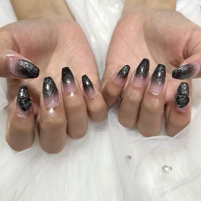 ラメグラデーションネイル／オフあり