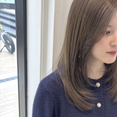 【💛人気No.1💛】似合わせカット＋透明感ブリーチなしカラー＋トリートメント