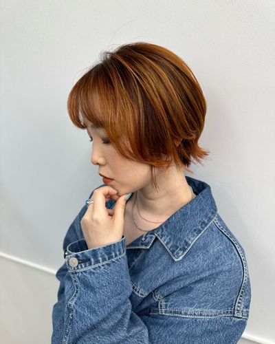 ショートヘアバレイヤージュ×davines2STEPトリートメント×Sh&Br