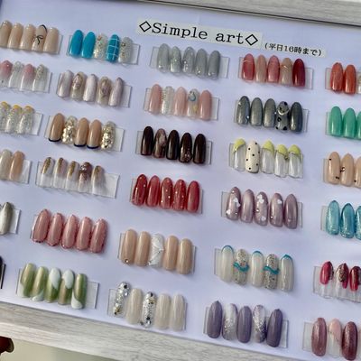【ハンド】平日限定《ケア込》30種類選べる定額制シンプルアート5900円