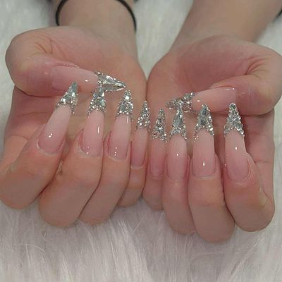 [研修のコース][10本チップ長さ出し]フレンチ/ガラスフレンチ