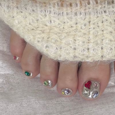 Foot】130分持ち込みデザイン（アート何本でもok、パーツの放題）9980